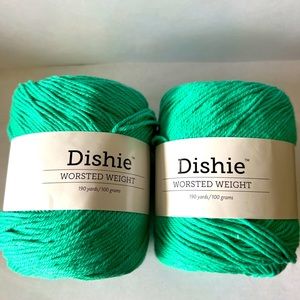 Knitpicks Dishie 100% Cotton Yarn 2 Skeins Verdigris NWT